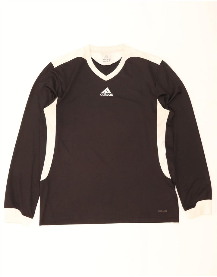Ανδρικό τοπ Adidas Climalite με μακρυμάνικο μεγάλο μαύρο χρώμα πολυεστέρα