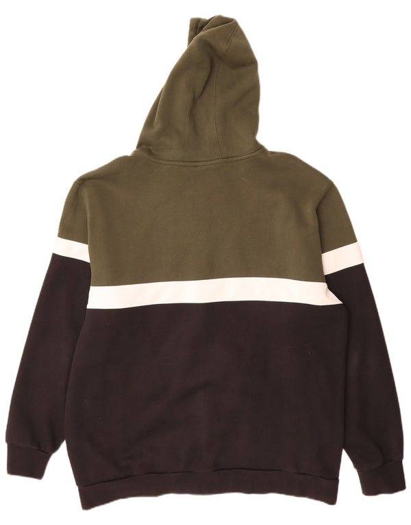 Ανδρικό πουλόβερ με κουκούλα με φερμουάρ Adidas XL Πράσινο βαμβακερό χρώμα