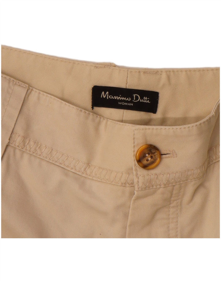 MASSIMO DUTTI Γυναικείο ίσιο παντελόνι Chino EU 42 Large W32 L33 Beige