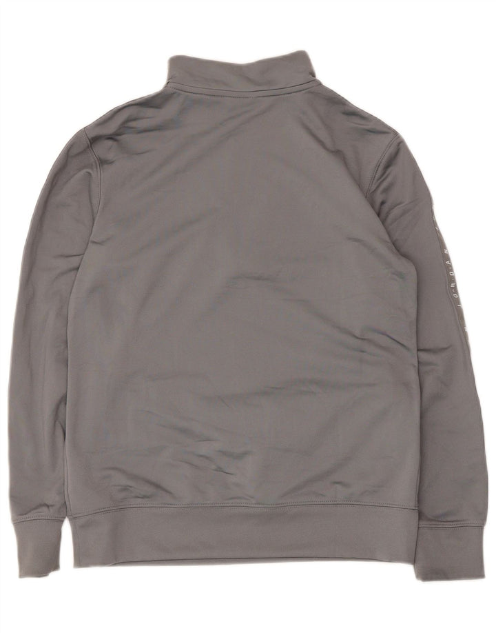 Jordan Boys Graphic Sweatshirt Jumper 12-13 Years Large Grey Colourblock