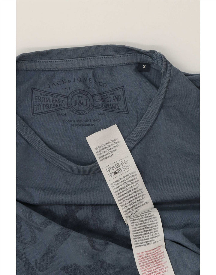 Jack & Jones Ανδρικό γραφικό T-Shirt Μπλουζάκι από μικρό μπλε βαμβακερό