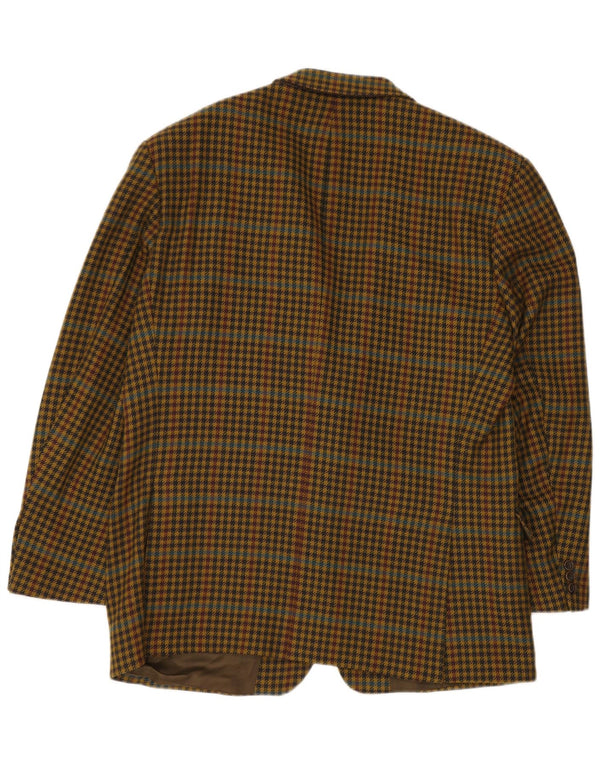 HUGO BOSS Ανδρικό σακάκι μπλέιζερ με 2 κουμπιά EU 56 3XL Κίτρινο Houndstooth