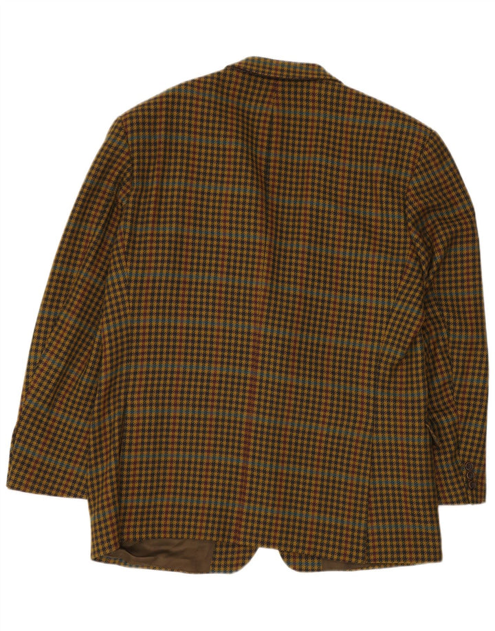 HUGO BOSS Ανδρικό σακάκι μπλέιζερ με 2 κουμπιά EU 56 3XL Κίτρινο Houndstooth