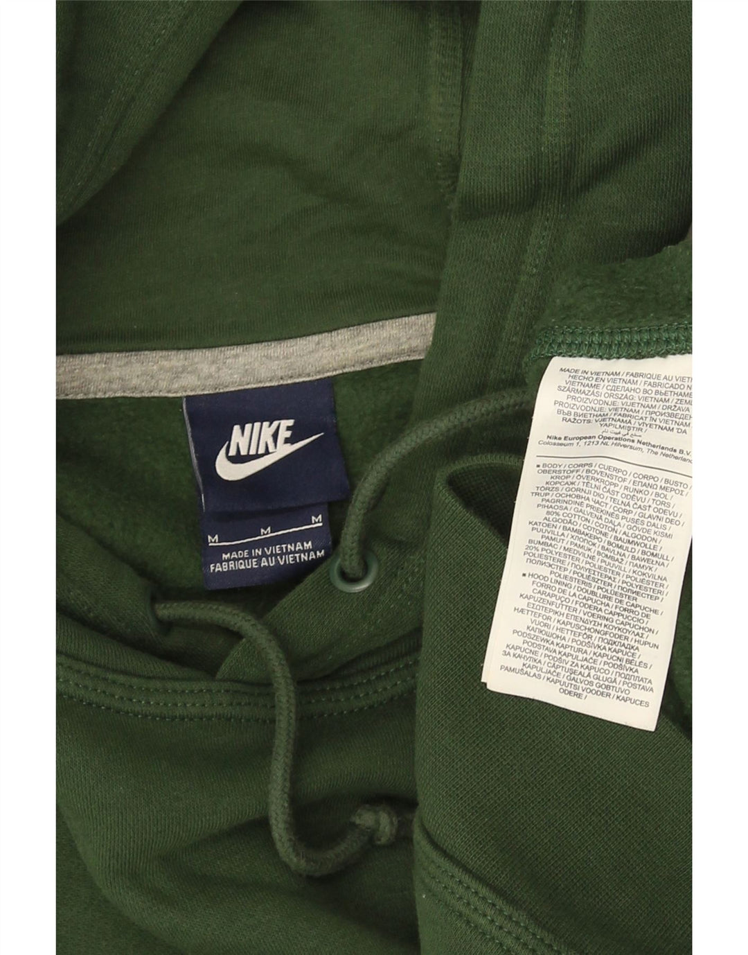 Ανδρικά κουκούλα Nike, μεσαίο πράσινο βαμβακερό