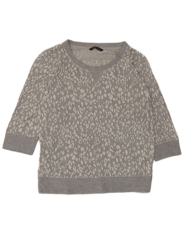 Marks & Spencer Γυναικεία φούτερ Jumper UK 16 Large Grey Print Animal