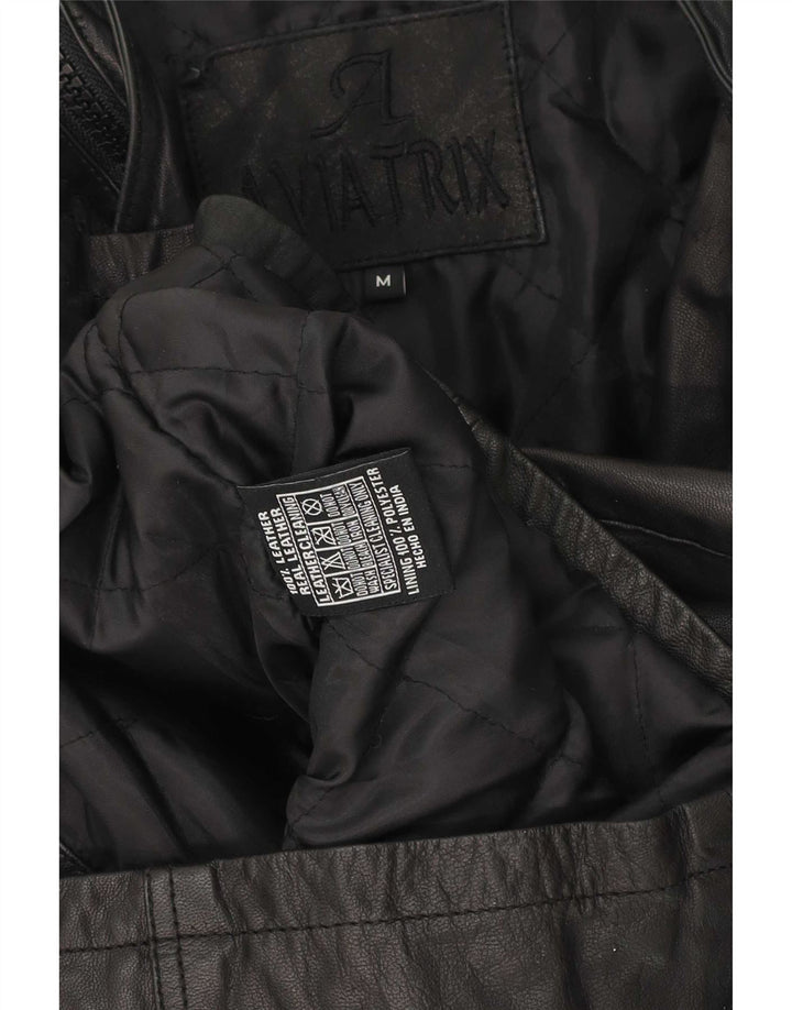 Ανδρικό δερμάτινο μπουφάν Aviatrix Military UK 38 Medium Black