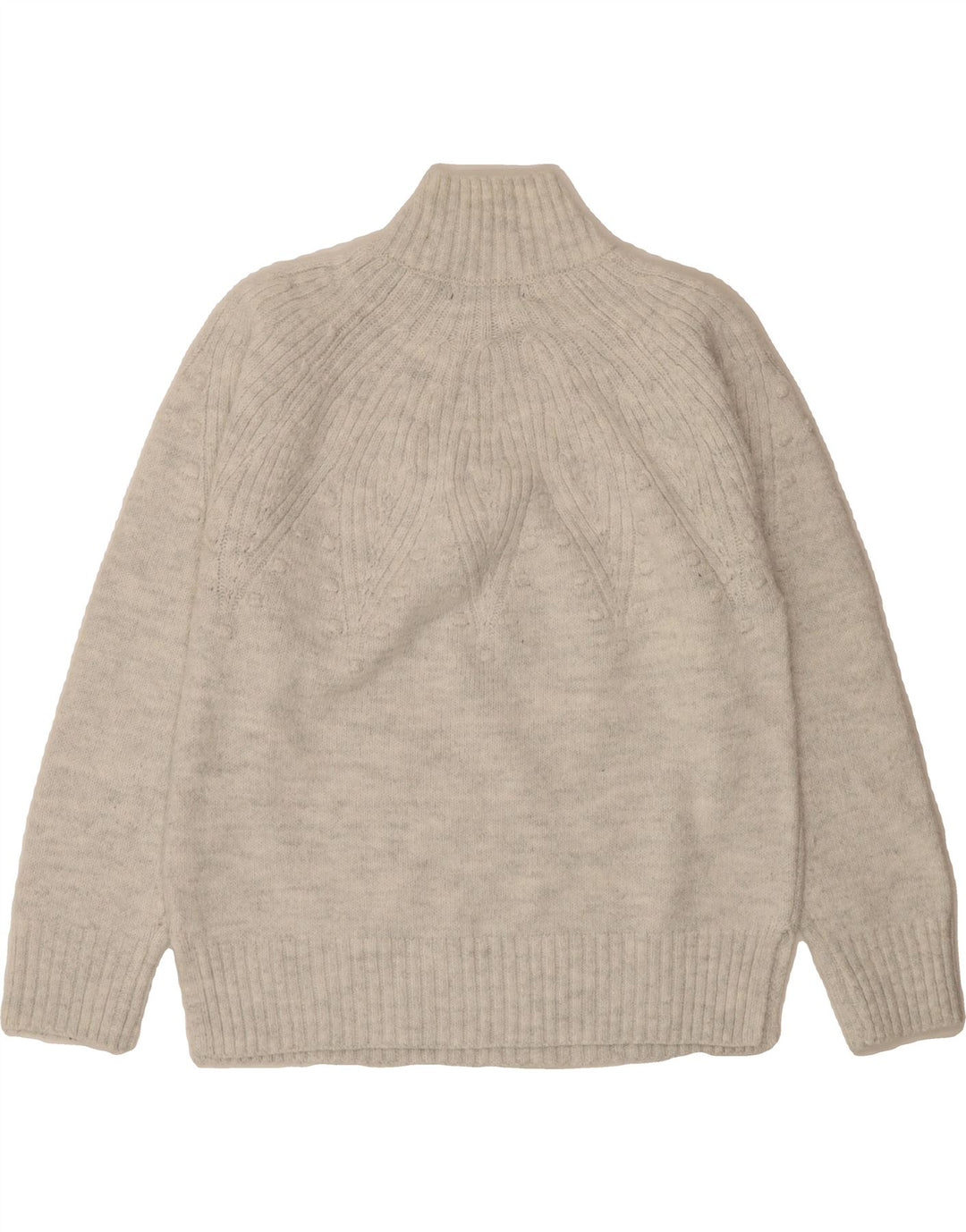 MARKS & SPENCER Womens Turtle Neck Jumper Sweater UK 14 Medium Off White Vintage Marks & Spencer and Second-Hand Marks & Spencer from Messina Hembry 