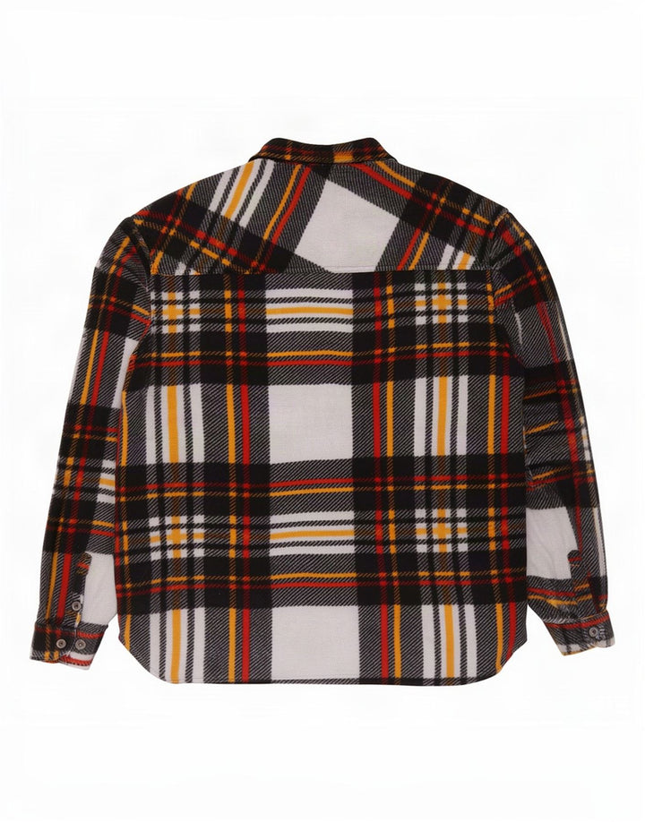 Vintage Ανδρικό πουκάμισο Fleece Μεγάλο Πολύχρωμο Καρό Πολυεστέρα