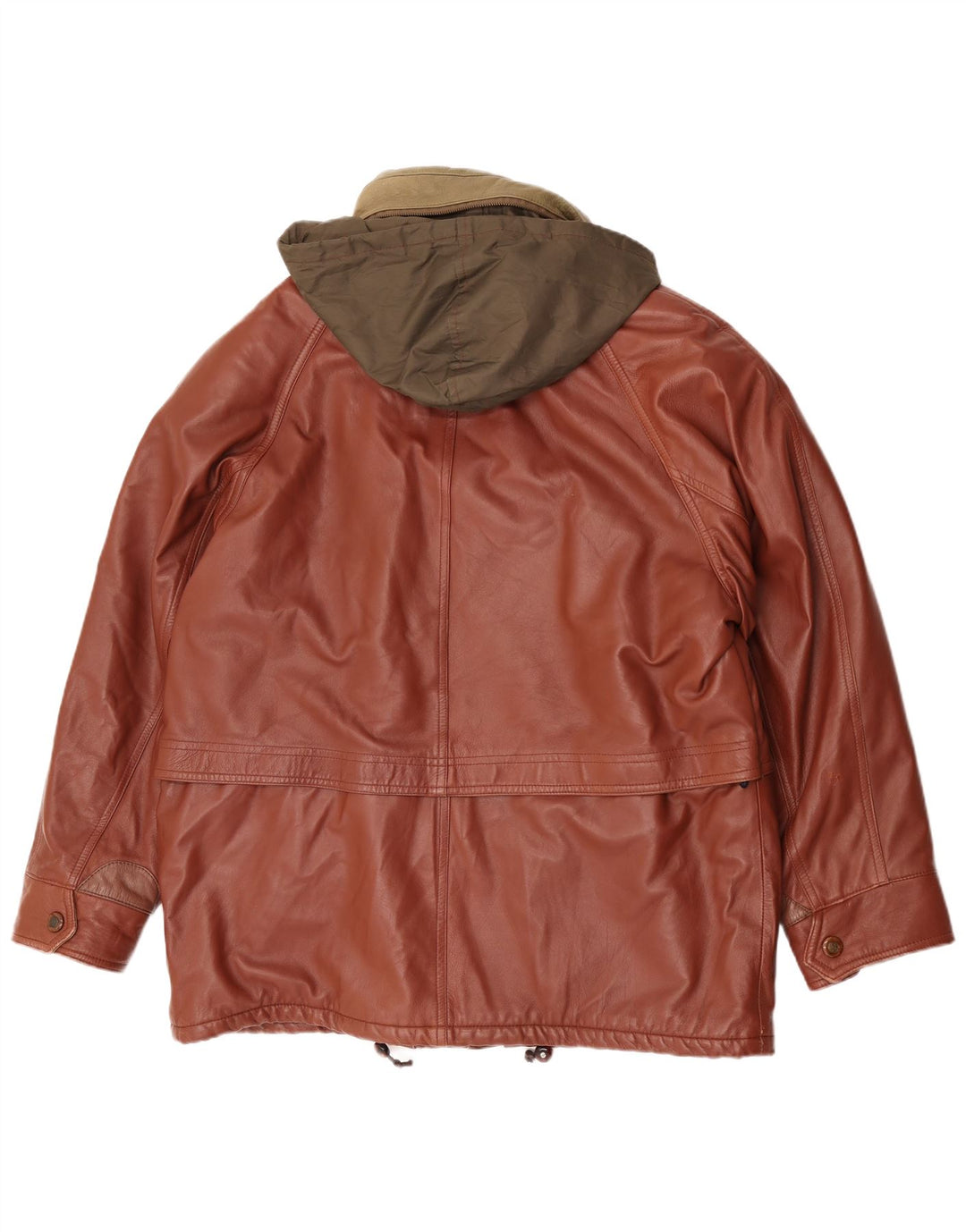Bomb Boogie Ανδρικό Δερμάτινο Μπουφάν με κουκούλα IT 52 XL Καφέ Δερμάτινο