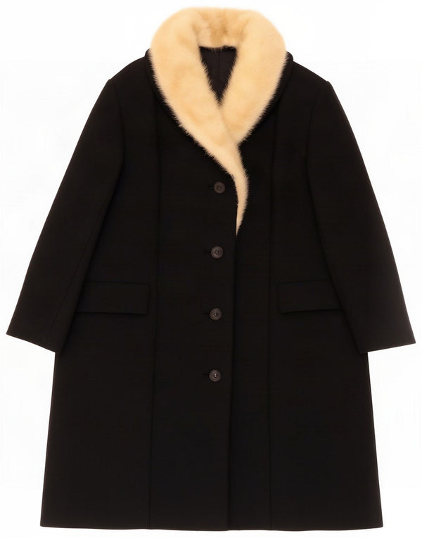 Vintage γυναικείο πανωφόρι UK 14 Large Black
