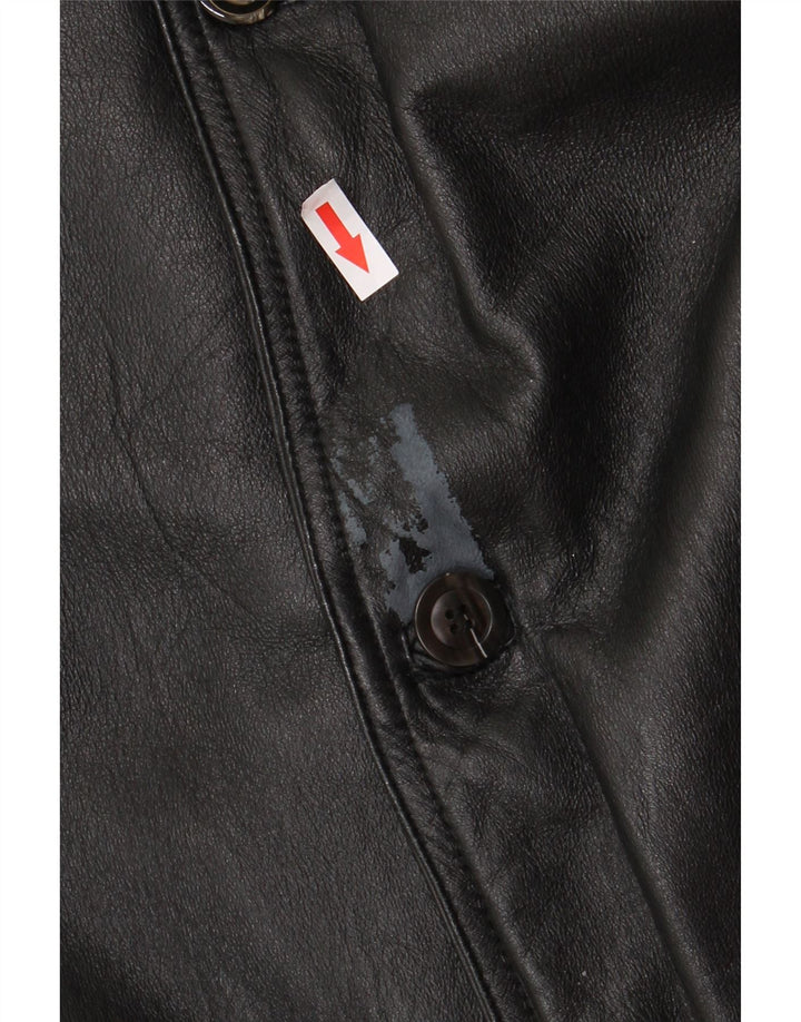 Vintage Ανδρικό Δερμάτινο Μπουφάν UK 40 Large Μαύρο