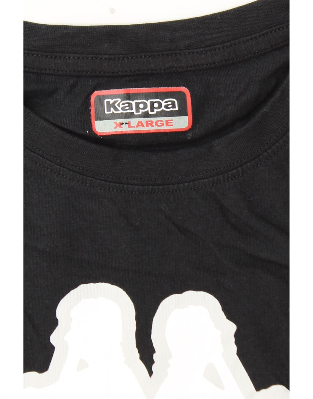 Ανδρικό γραφικό T-Shirt KAPPA Top XL Μαύρο βαμβακερό
