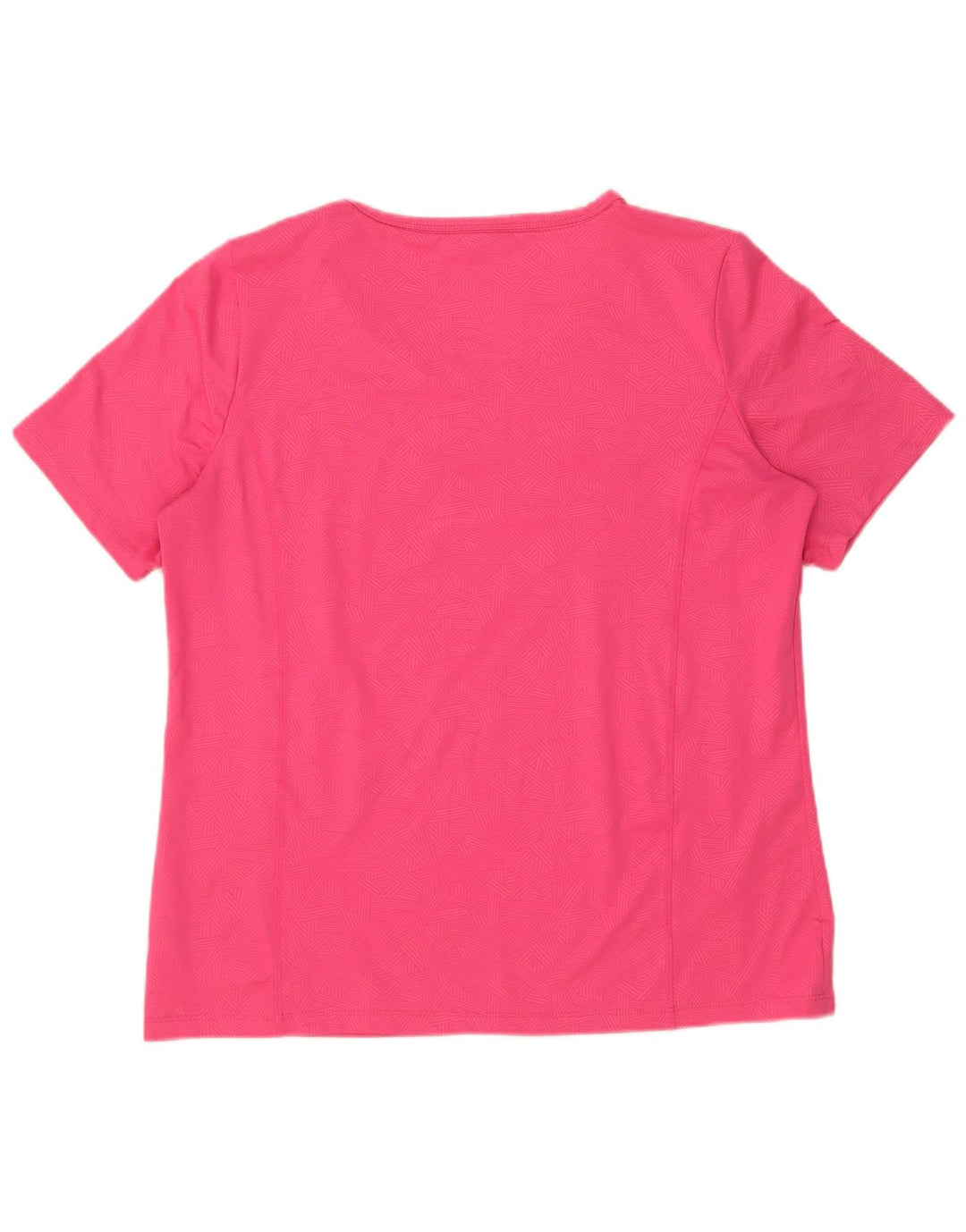 Champion Γυναικείο T-Shirt Top UK 16 Large Pink Geometric Polyester