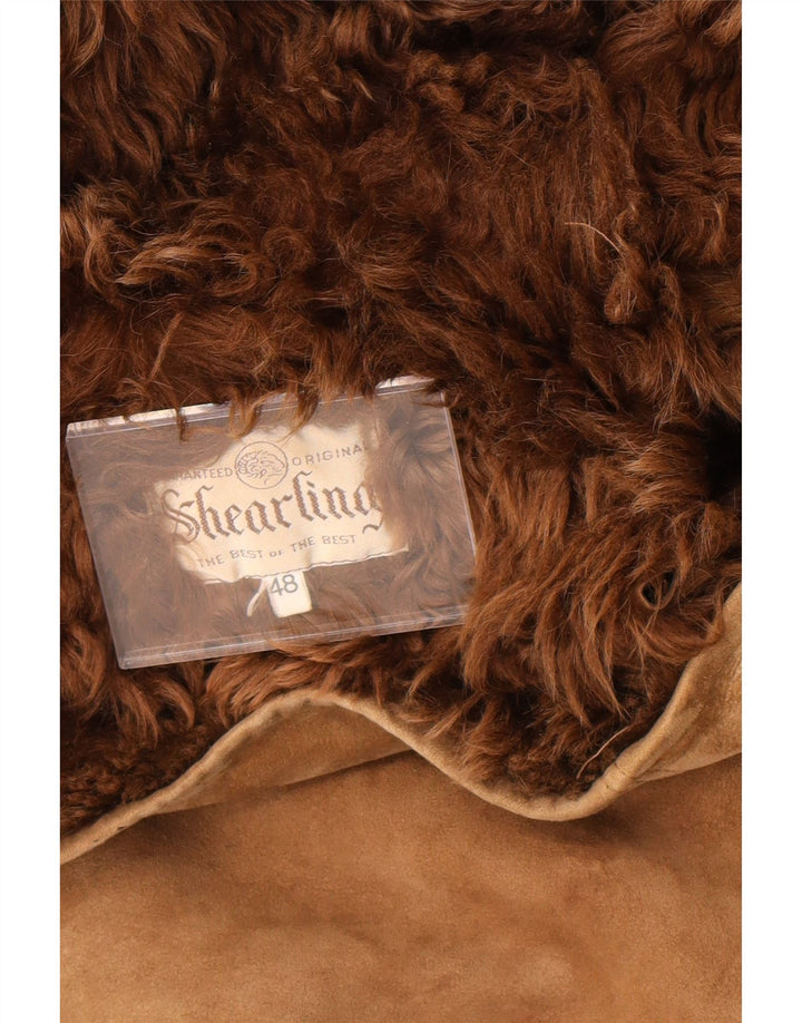 Vintage Γυναικείο Oversized Shearling Jacket IT 48 XL Brown Shearling