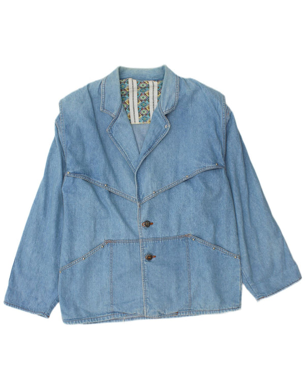 Vintage γυναικείο τζιν μπουφάν UK 14 Medium Blue