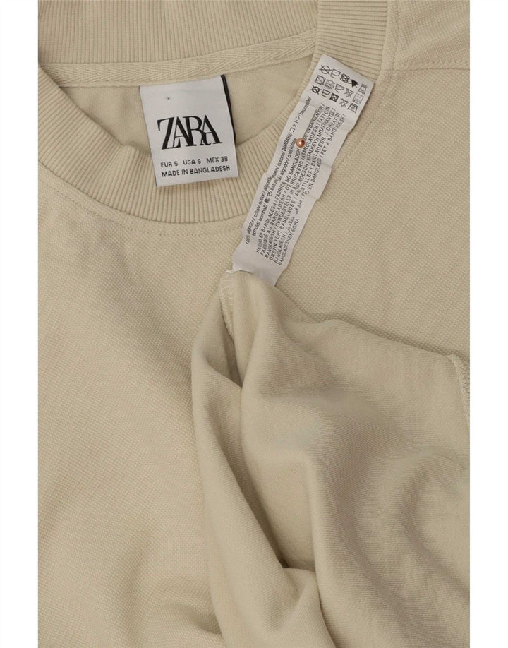 Ανδρικό φούτερ Zara, βαμβακερό, μικρό σε λευκό χρώμα