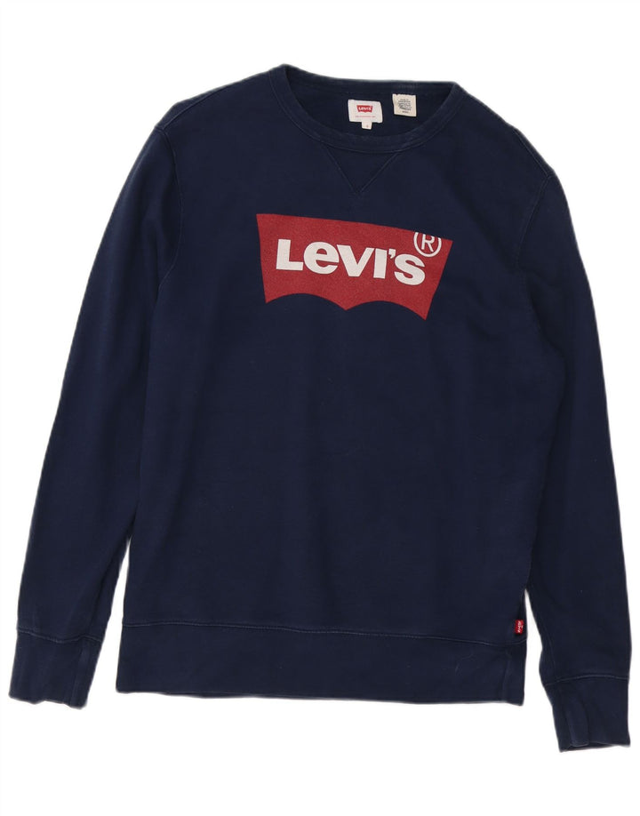 Ανδρικό γραφικό φούτερ LEVI'S Jumper Small Navy Blue Cotton