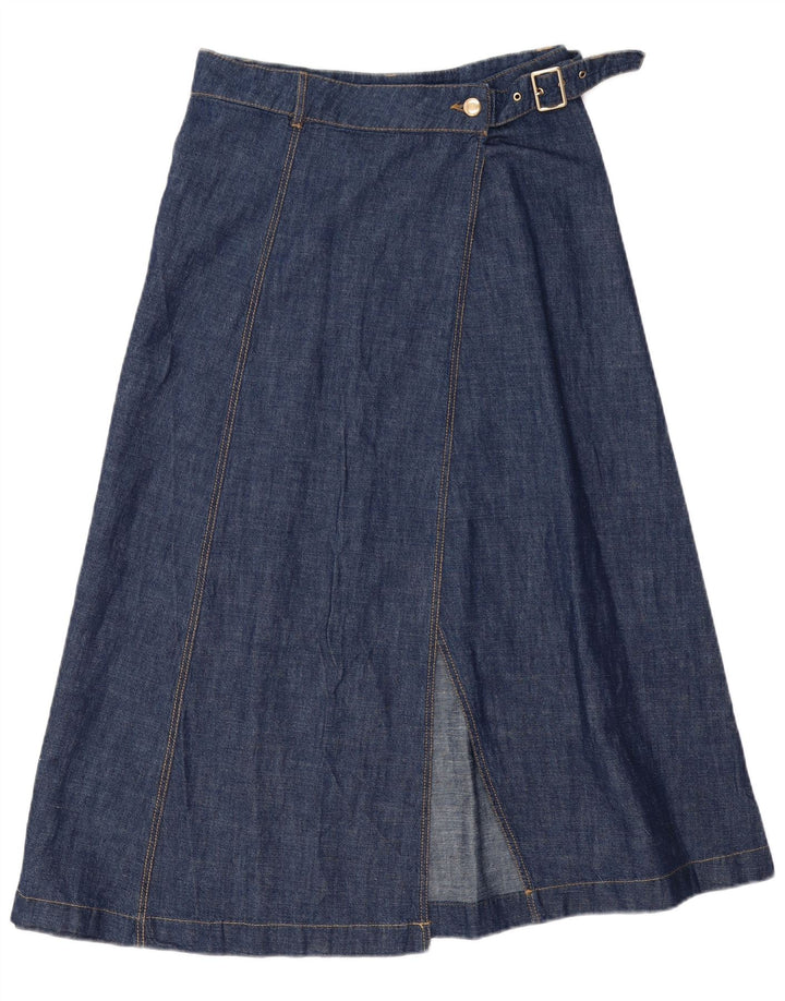 Zara Γυναικεία Μίντι Τζιν Φούστα Μεσαία W28 Μπλε Βαμβακερή