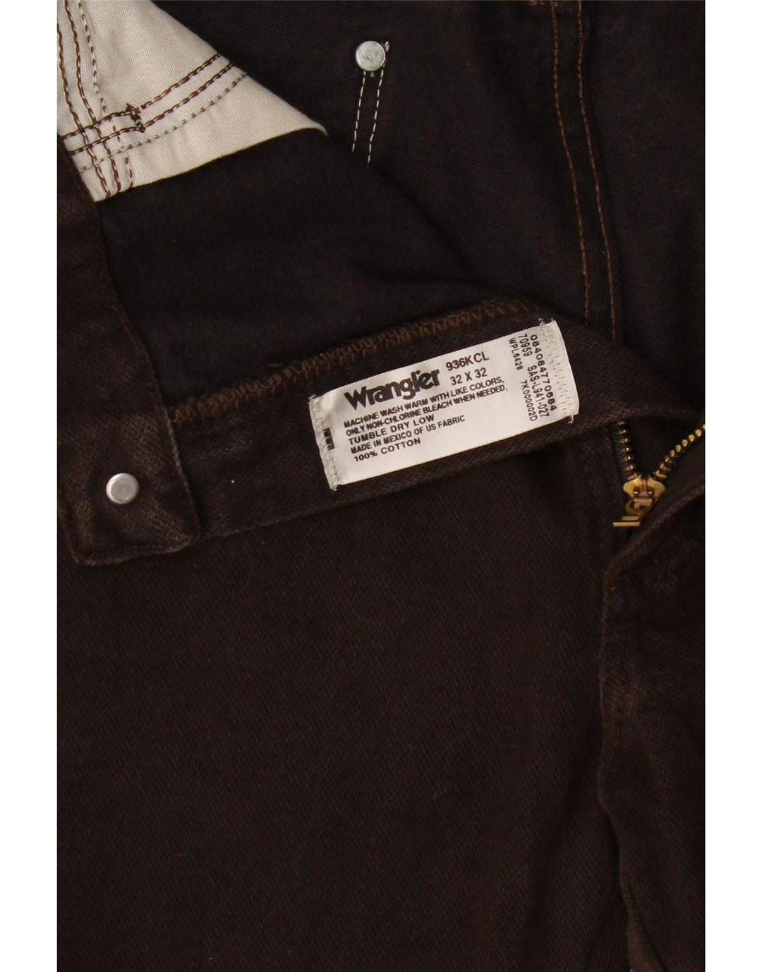 Ανδρικό τζιν ίσιο Wrangler W32 L28 Καφέ βαμβακερό