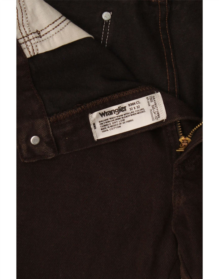 Ανδρικό τζιν ίσιο Wrangler W32 L28 Καφέ βαμβακερό