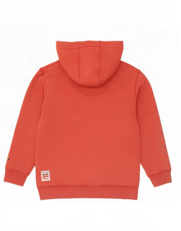 Fat Face Boys Graphic Hoodie Jumper 7-8 ετών Κόκκινο βαμβακερό