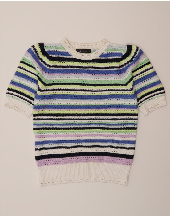 Marks & Spencer Γυναικείο πουλόβερ με λαιμόκοψη UK 10 Small πολύχρωμο