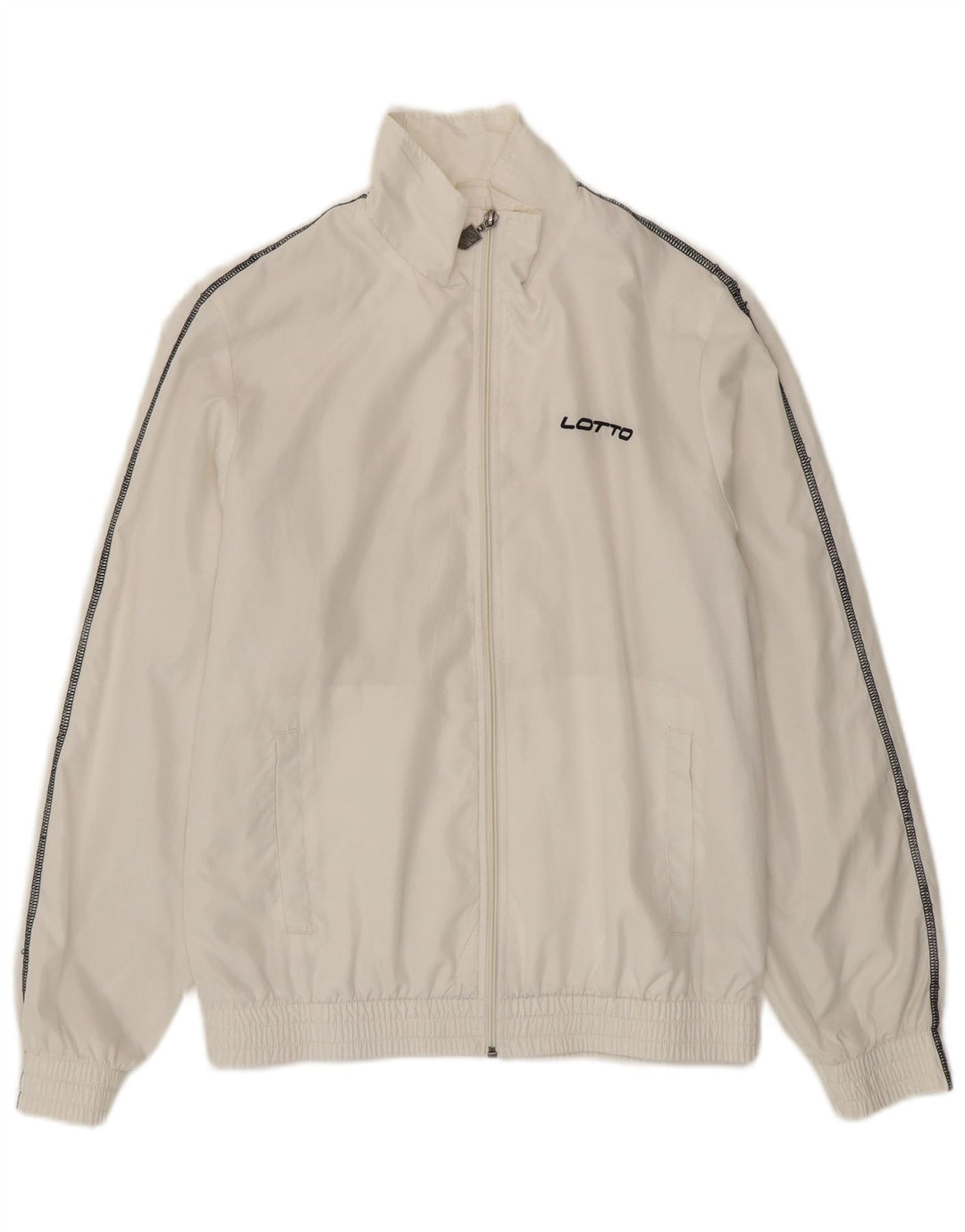 Ανδρική αθλητική φόρμα Lotto Top Jacket μεσαίο λευκό πολυεστέρας