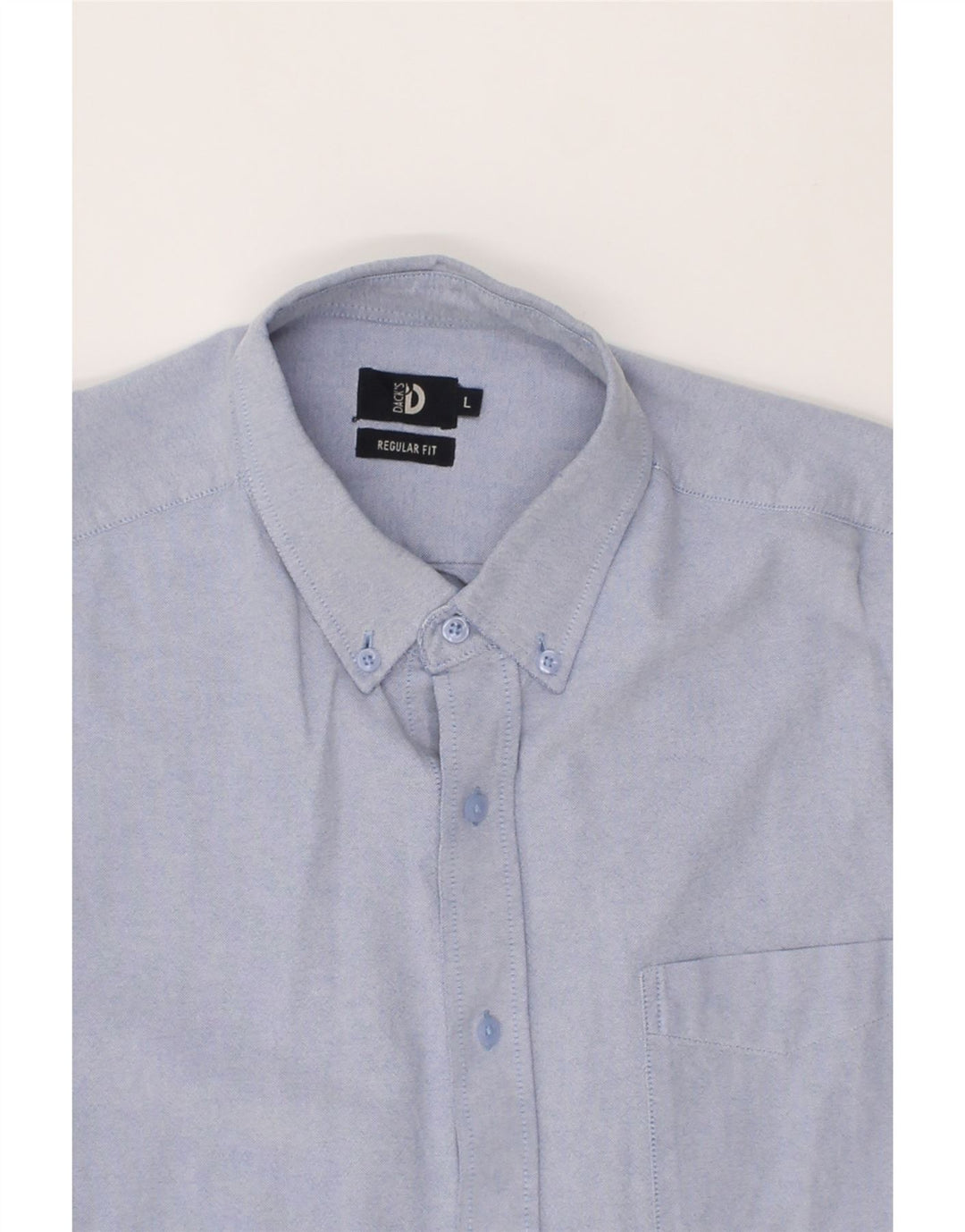 DACK'S Mens Regular Fit Shirt Large Blue Cotton Vintage Dack's and Second-Hand Dack's from Messina Hembry 