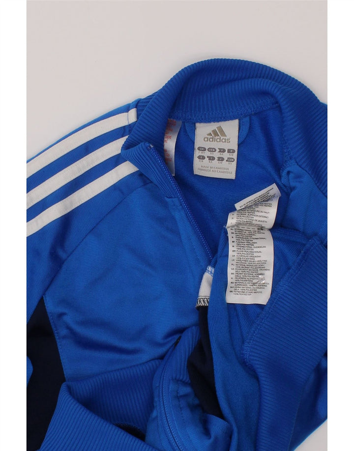 Adidas Boys αθλητική φόρμα Adidas Top Jacket 7-8 Years Blue Colourblock Polyester