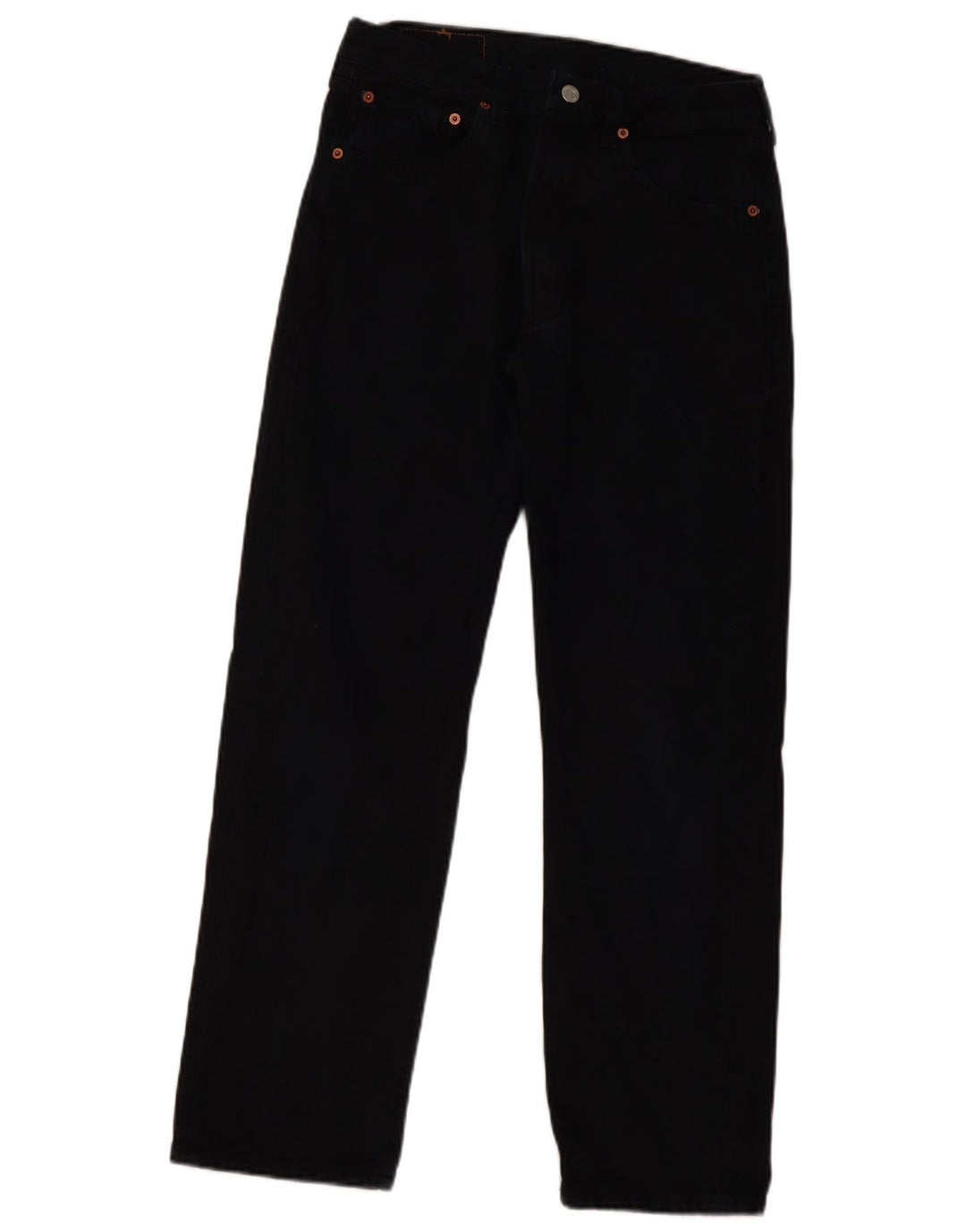 Levi's Womens 501 Straight Jeans W32 L30 Μαύρο βαμβακερό