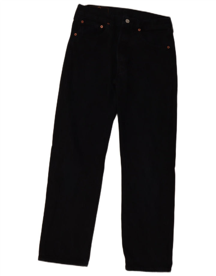 Levi's Womens 501 Straight Jeans W32 L30 Μαύρο βαμβακερό
