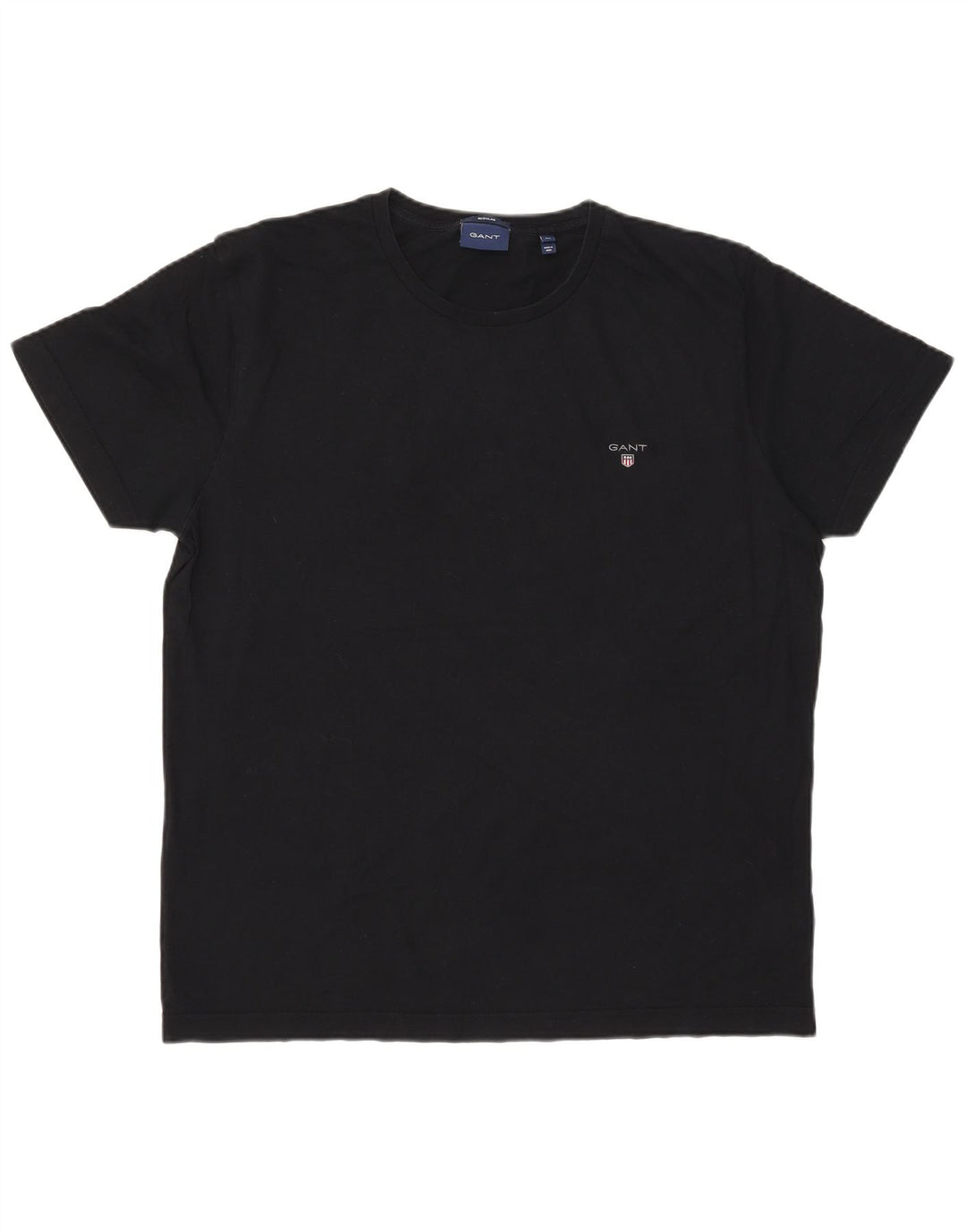 Ανδρικό T-Shirt Gant Regular Top XL Μαύρο βαμβακερό
