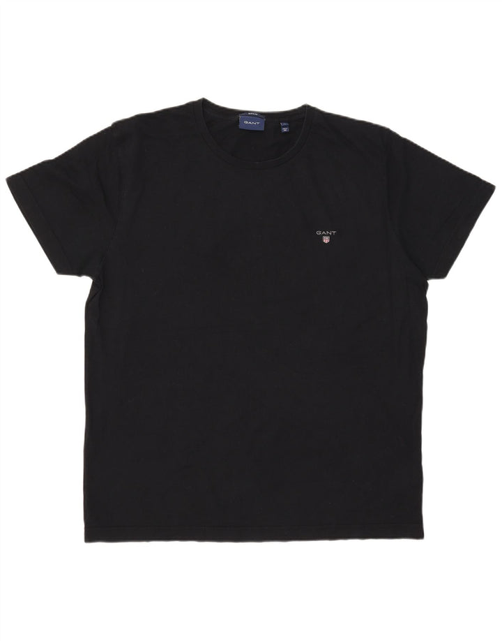 Ανδρικό T-Shirt Gant Regular Top XL Μαύρο βαμβακερό