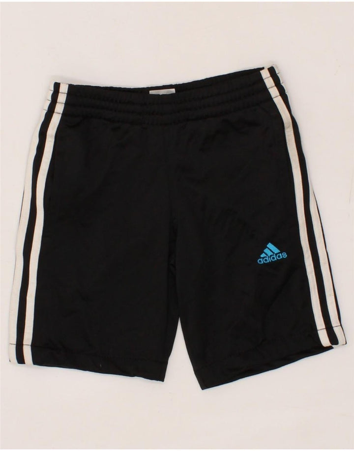 ADIDAS Boys Sport Shorts 7-8 Years Black Polyester Vintage Adidas and Second-Hand Adidas from Messina Hembry 