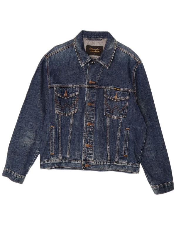 Ανδρικό τζιν μπουφάν Wrangler UK 40 Large Navy Blue Cotton