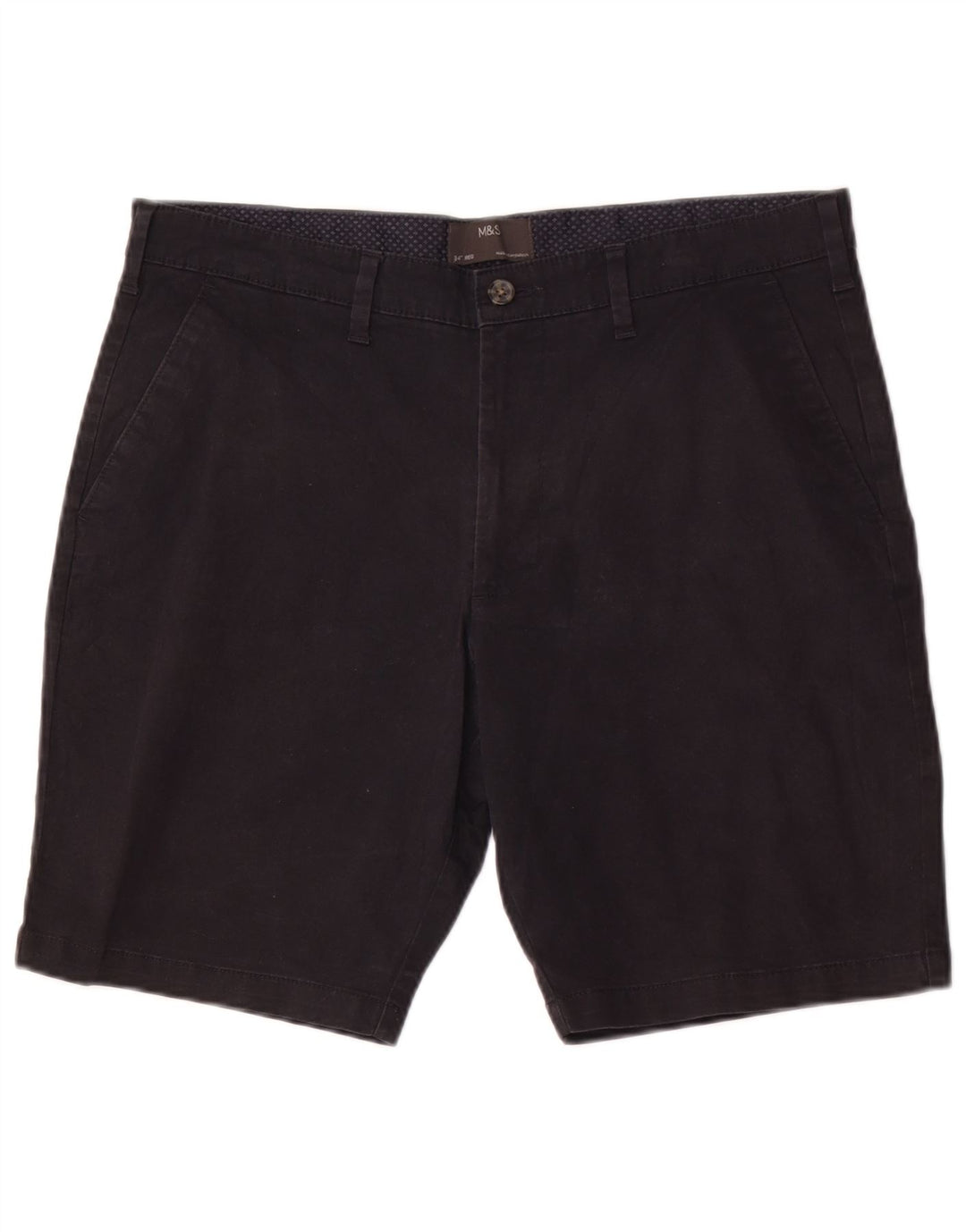 Ανδρικό σορτς Chino Marks & Spencer W34 Large Navy Blue από βαμβάκι