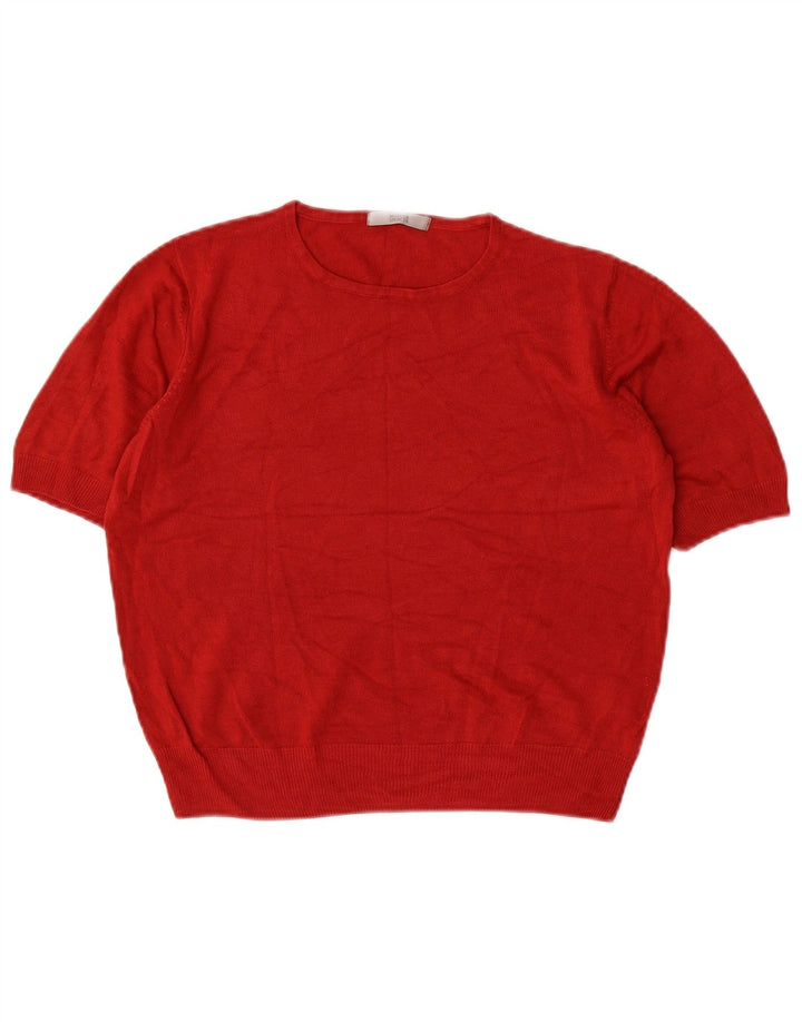 Marks & Spencer Γυναικείο πουλόβερ Crop Crew Neck Jumper UK 14 Medium Red
