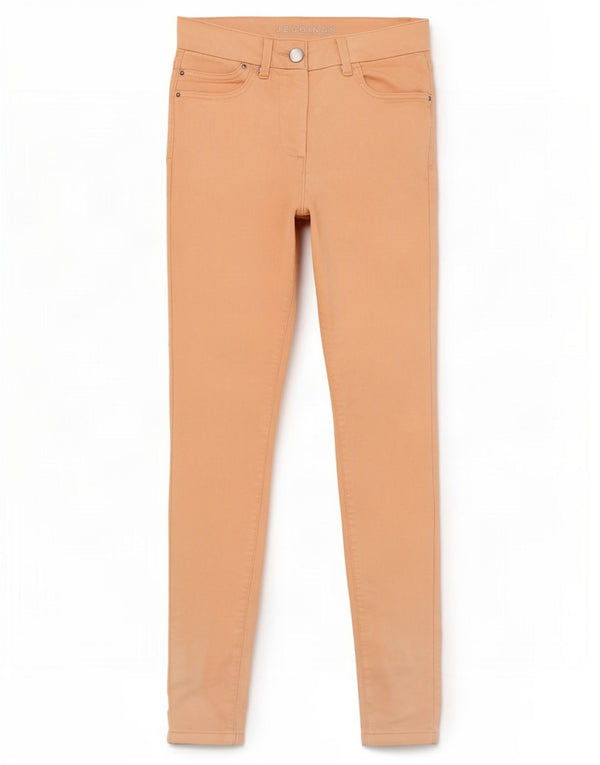 Marks & Spencer Γυναικεία Skinny Jeans UK 8 Small W26 L27 Πορτοκαλί βαμβακερό