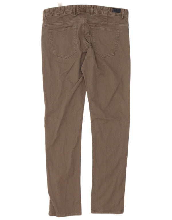 Massimo Dutti Ανδρικό παντελόνι με λεπτή εφαρμογή casual EU 42 Large W32 L32 Γκρι βαμβακερό