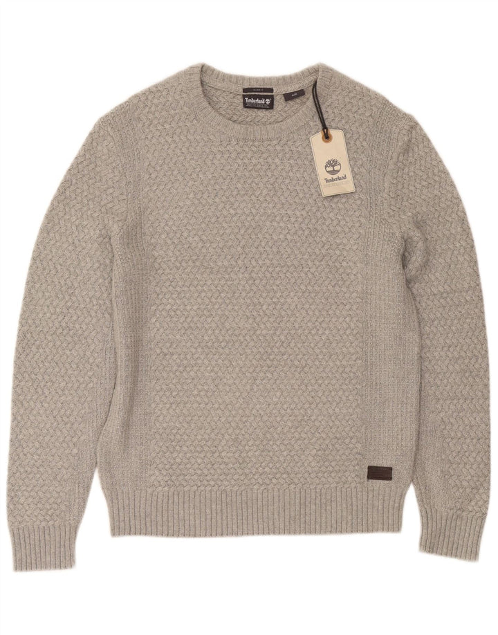 Ανδρικό πουλόβερ Timberland Slim Fit Boat Neck Jumper Medium Grey Viscose