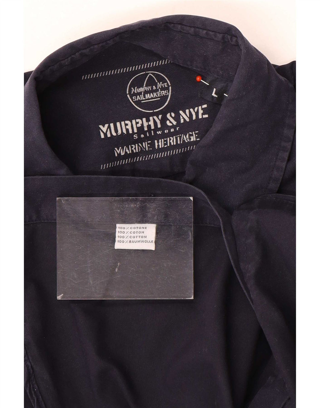 Ανδρικό πουκάμισο ιστιοπλοϊκών ρούχων Murphy & Nye, Μεγάλο, Βαμβακερό, μπλε ναυτικό