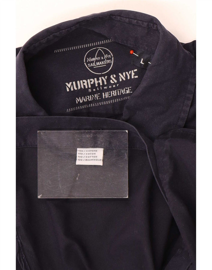 Ανδρικό πουκάμισο ιστιοπλοϊκών ρούχων Murphy & Nye, Μεγάλο, Βαμβακερό, μπλε ναυτικό