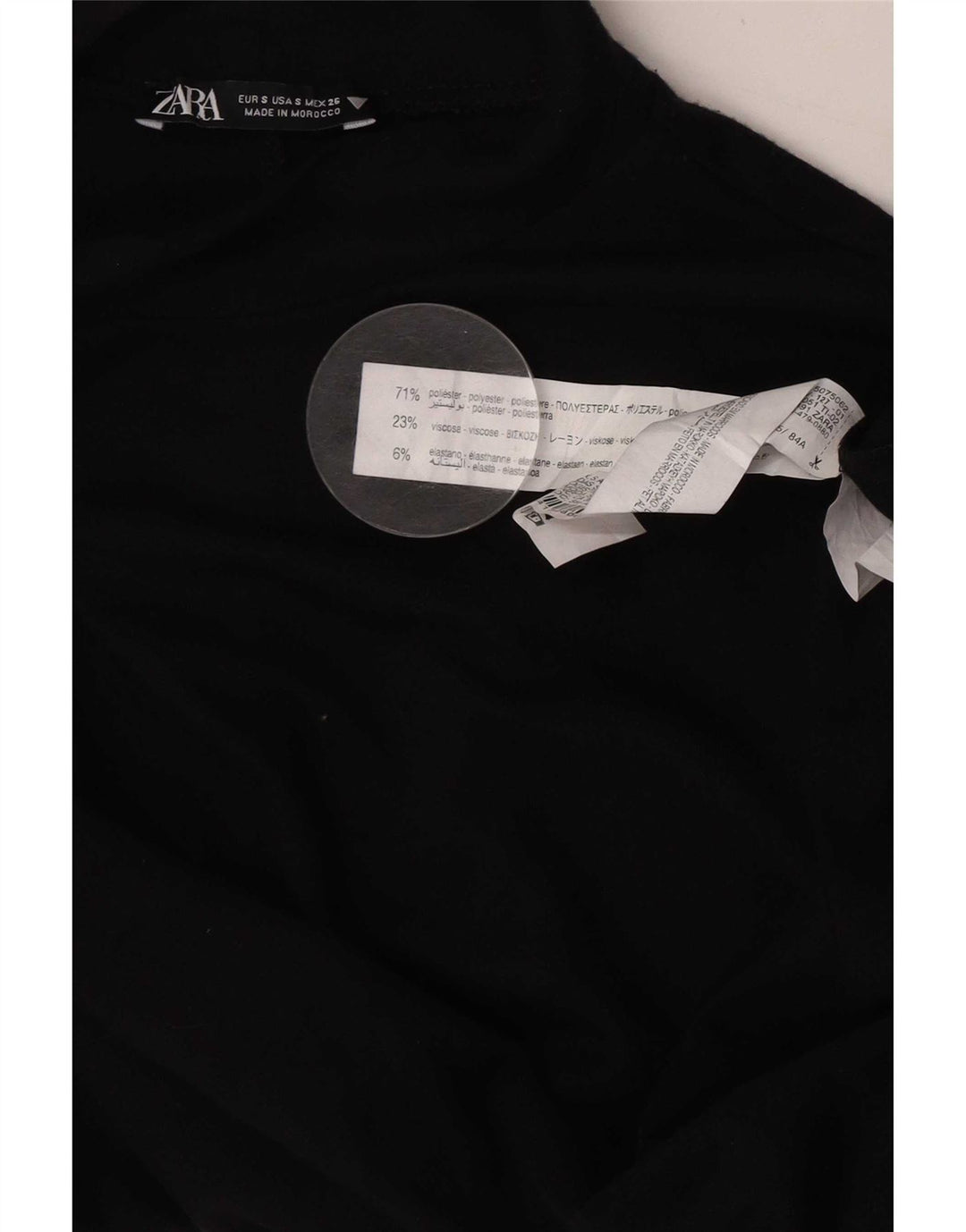 Zara Γυναικείο μακρυμάνικο φόρεμα με θήκη UK 8 Small Black Polyester