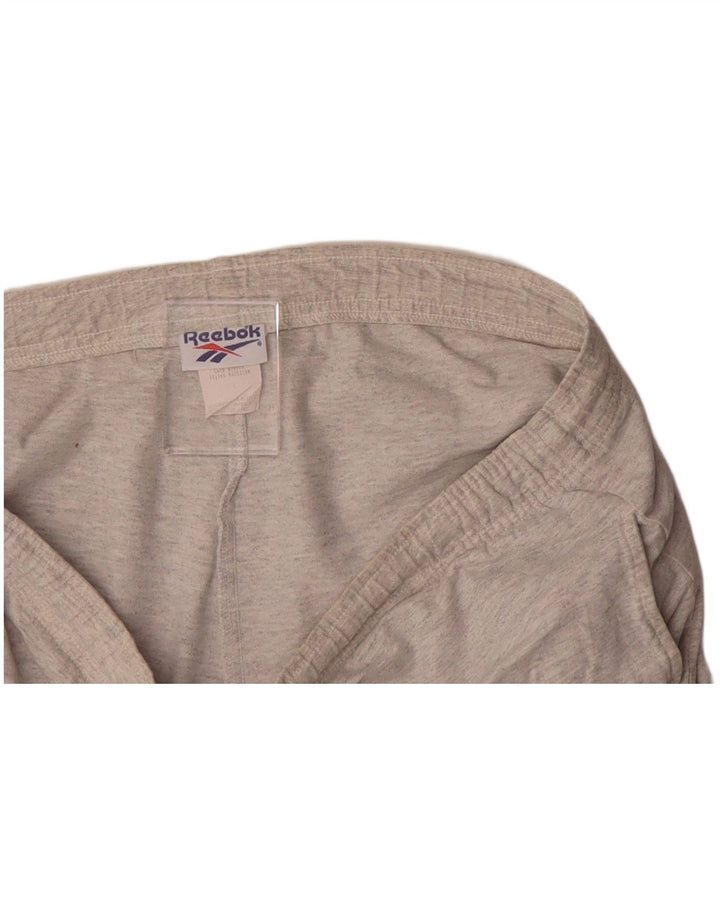 REEBOK Mens Sport Shorts Large Grey Cotton