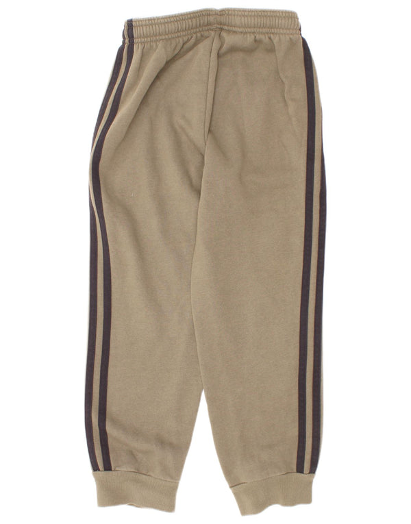 Adidas Boys Tracksuit Trousers Joggers 6-7 ετών Χακί βαμβακερό