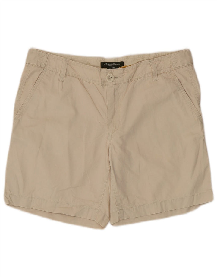 EDDIE BAUER Γυναικείο σορτς Chino US 6 μεσαίου μεγέθους W34 μπεζ βαμβακερό