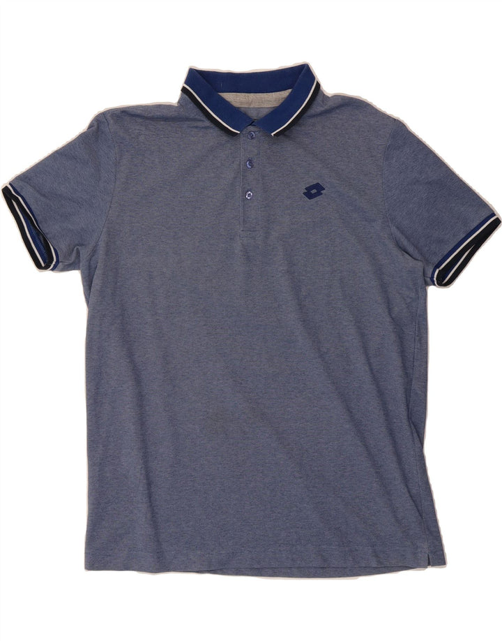 LOTTO Mens Polo Shirt XL Blue Vintage Lotto and Second-Hand Lotto from Messina Hembry 