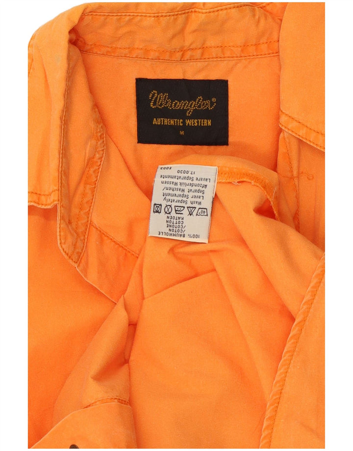 Ανδρικό κοντομάνικο πουκάμισο Wrangler, μεσαίο πορτοκαλί βαμβακερό