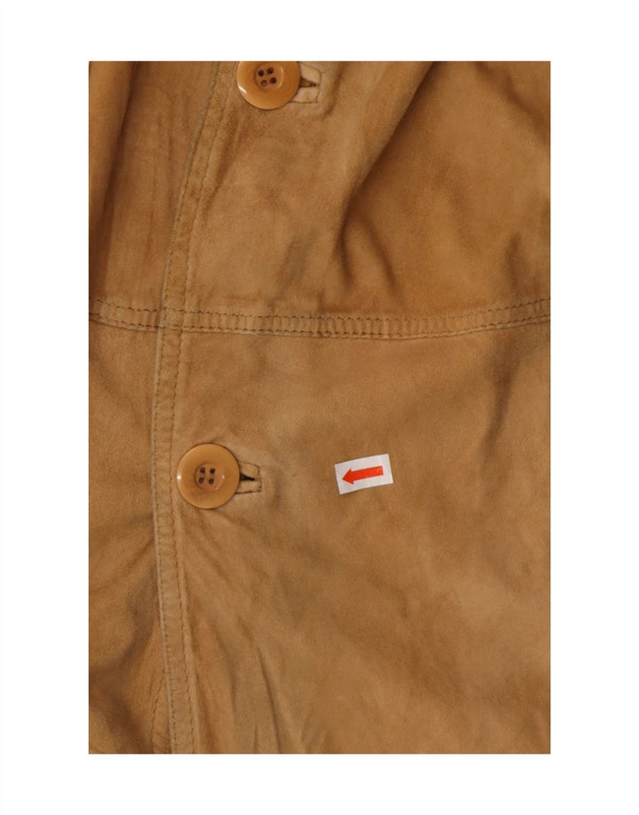 A. RASPINI Ανδρικό Suede Jacket UK 36 Small Brown Δερμάτινο