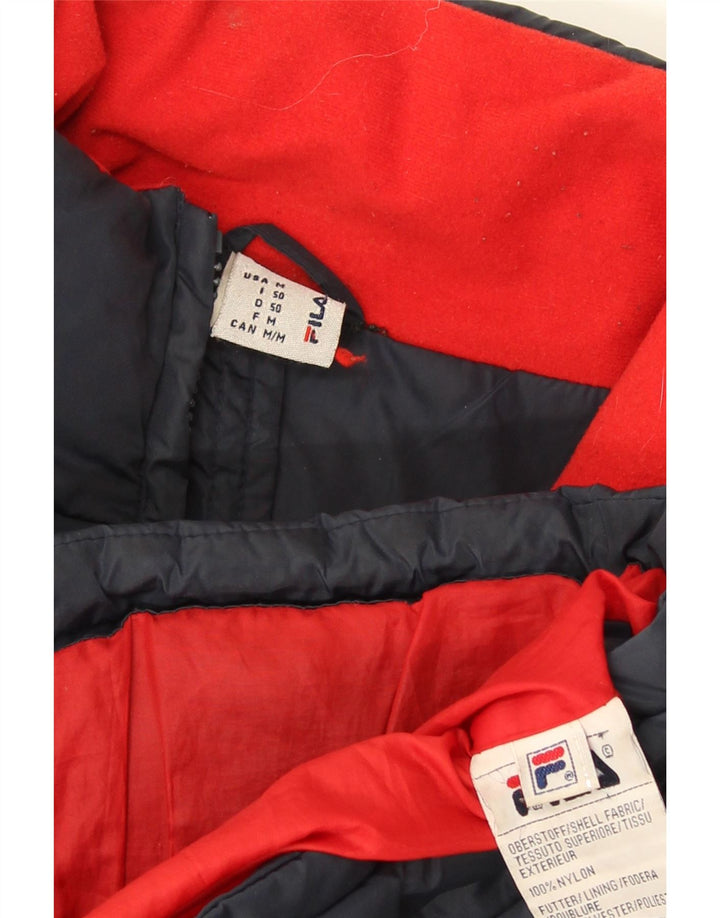 Fila Ανδρικό γραφικό μπουφάν με επένδυση UK 38 Medium Navy Blue Nylon